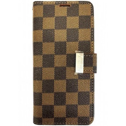 iPhone 13 Mini Premio Wallet Checker Brown